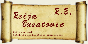 Relja Bušatović vizit kartica